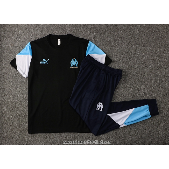 Chandal del Olympique Marsella 2021 2022 Manga Corta Negro